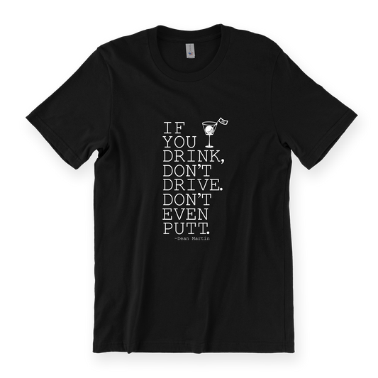 Putting quote tee black