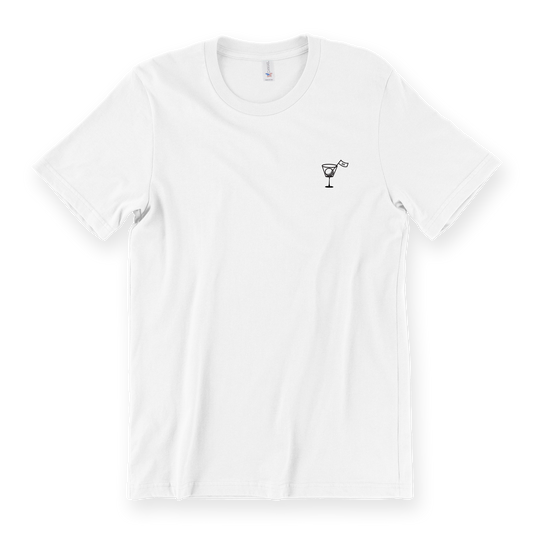 Martini Glass Tee - White